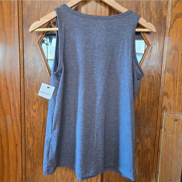 Nine West V Neck Tank Top Soft Spun XSMALL NWT - Picture 4 of 5